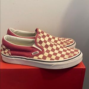 Pink checkered vans